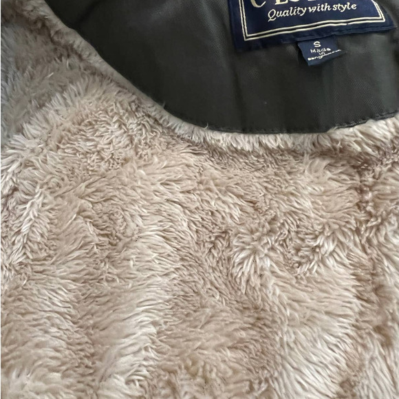 C'ESTTOI Utility Vest w/Faux Fur Lining Zipper and Snap Closure Size Small - Picture 5 of 7